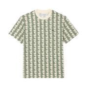 Monogram Iconisch Katoenen T-shirt Lacoste , Multicolor , Heren