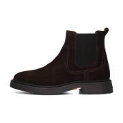 Bruine Suède Chelsea Comfort Boots Tommy Hilfiger , Brown , Heren