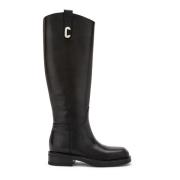 Rubberlaars met metalen gesp Carmens , Black , Dames