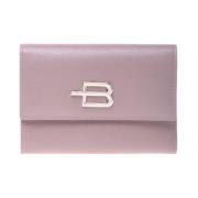 Portemonnee van taupe saffiano leer Baldinini , Pink , Dames