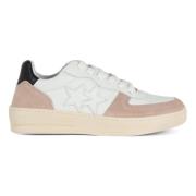 Leren Sneakers met Vetersluiting 2Star , White , Dames