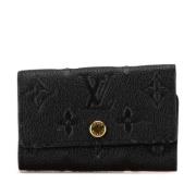 Pre-owned Leather wallets Louis Vuitton Vintage , Black , Dames