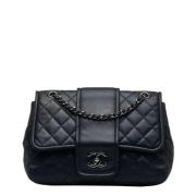 Pre-owned Leather chanel-bags Chanel Vintage , Blue , Dames