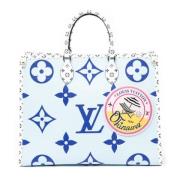 Pre-owned Canvas handbags Louis Vuitton Vintage , Blue , Dames