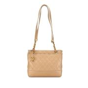 Pre-owned Leather chanel-bags Chanel Vintage , Beige , Dames