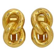 Pre-owned Metal earrings Dior Vintage , Yellow , Dames