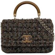 Pre-owned Fabric chanel-bags Chanel Vintage , Brown , Dames