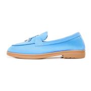 Klassieke platte loafers - Lichtblauw Cesare Gaspari , Blue , Dames