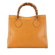 Pre-owned Leather handbags Gucci Vintage , Brown , Dames