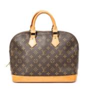 Pre-owned Coated canvas handbags Louis Vuitton Vintage , Brown , Dames