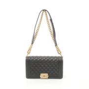 Pre-owned Leather shoulder-bags Chanel Vintage , Black , Dames