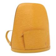 Pre-owned Leather backpacks Louis Vuitton Vintage , Yellow , Dames