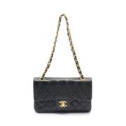 Pre-owned Leather shoulder-bags Chanel Vintage , Black , Dames