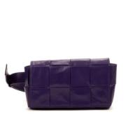 Pre-owned Leather shoulder-bags Bottega Veneta Vintage , Purple , Dame...