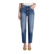 Vintage Mom Jeans Luxe Denim 7 For All Mankind , Blue , Dames