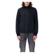 Gewatteerde Zip-Up Bomberjack Buitenkleding Emporio Armani , Black , H...