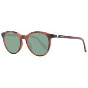 Bruine Unisex Zonnebril Ronde Frame Guess , Brown , Unisex