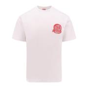 Wit T-shirt met iconische patch Kenzo , White , Heren