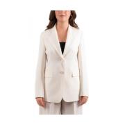 Damesjas Stijlvol Zwart Max Mara , White , Dames