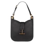 Leren Crossbody Tas met Verstelbare Band Tom Ford , Black , Dames