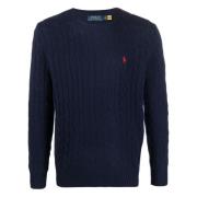 Luxe Wol Kasjmier Gebreide Kleding Ralph Lauren , Blue , Heren