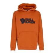 Terracotta Brown Logo Hoodie Fjällräven , Brown , Heren