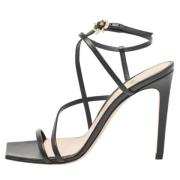 Pre-owned Leather sandals Gianvito Rossi Pre-owned , Black , Dames