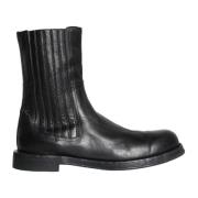 Zwarte Paardenleren Mid Calf Laarzen Dolce & Gabbana , Black , Heren