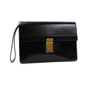 Pre-owned Leather clutches Dunhill Pre-owned , Black , Dames