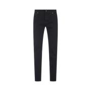 Zwarte Slim-Fit Denim Jeans Kiton , Black , Heren