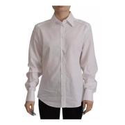 Witte Katoenen Kraag Jurk Shirt Dolce & Gabbana , White , Dames