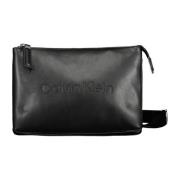 Zwarte Heren Schoudertas met Rits Calvin Klein , Black , Heren