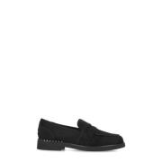 Zwarte Cow Hair Loafers Ronde Neus ASH , Black , Dames