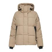 Gewatteerde Parka met Hoge Kraag Canada Goose , Beige , Dames