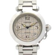 Pre-owned Stainless Steel watches Cartier Vintage , Gray , Dames