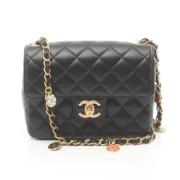 Pre-owned Leather shoulder-bags Chanel Vintage , Black , Dames