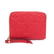 Pre-owned Fabric wallets Louis Vuitton Vintage , Red , Dames