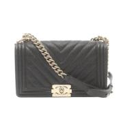 Pre-owned Leather chanel-bags Chanel Vintage , Black , Dames