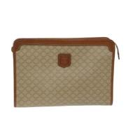 Pre-owned Canvas clutches Celine Vintage , Beige , Dames