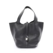 Pre-owned Leather handbags Hermès Vintage , Black , Dames