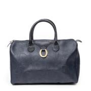 Pre-owned Coated canvas handbags Dior Vintage , Blue , Dames