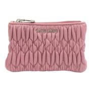 Pre-owned Leather wallets Miu Miu Pre-owned , Pink , Dames