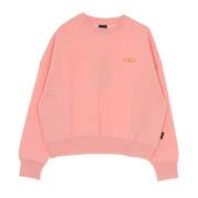 Roze Logo Crewneck Sweatshirt Lange Mouw Propaganda , Pink , Dames