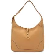 Pre-owned Leather shoulder-bags Hermès Vintage , Yellow , Dames