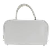 Pre-owned Leather handbags Hermès Vintage , White , Dames