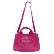 Pre-owned Canvas prada-bags Prada Vintage , Pink , Dames