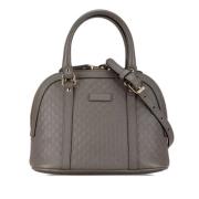 Pre-owned Leather gucci-bags Gucci Vintage , Gray , Dames