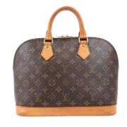 Pre-owned Leather handbags Louis Vuitton Vintage , Brown , Dames