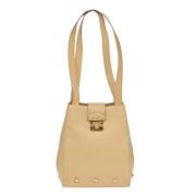 Pre-owned Leather shoulder-bags Salvatore Ferragamo Pre-owned , Beige ...