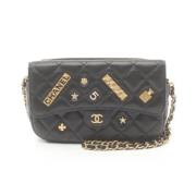 Pre-owned Leather chanel-bags Chanel Vintage , Black , Dames